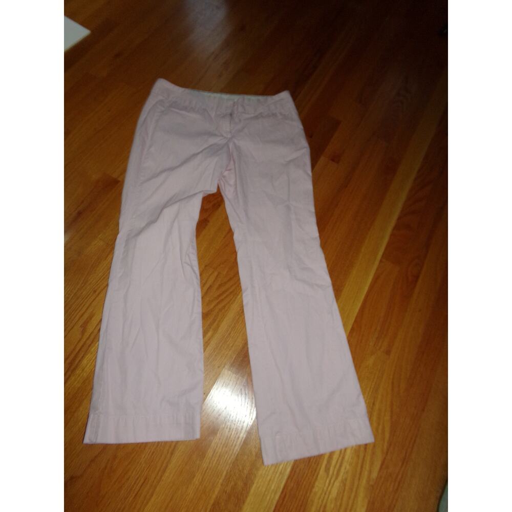 Rare Lands' End Canvas 1963 Low Rise Boot Cut pale pink chinos 12